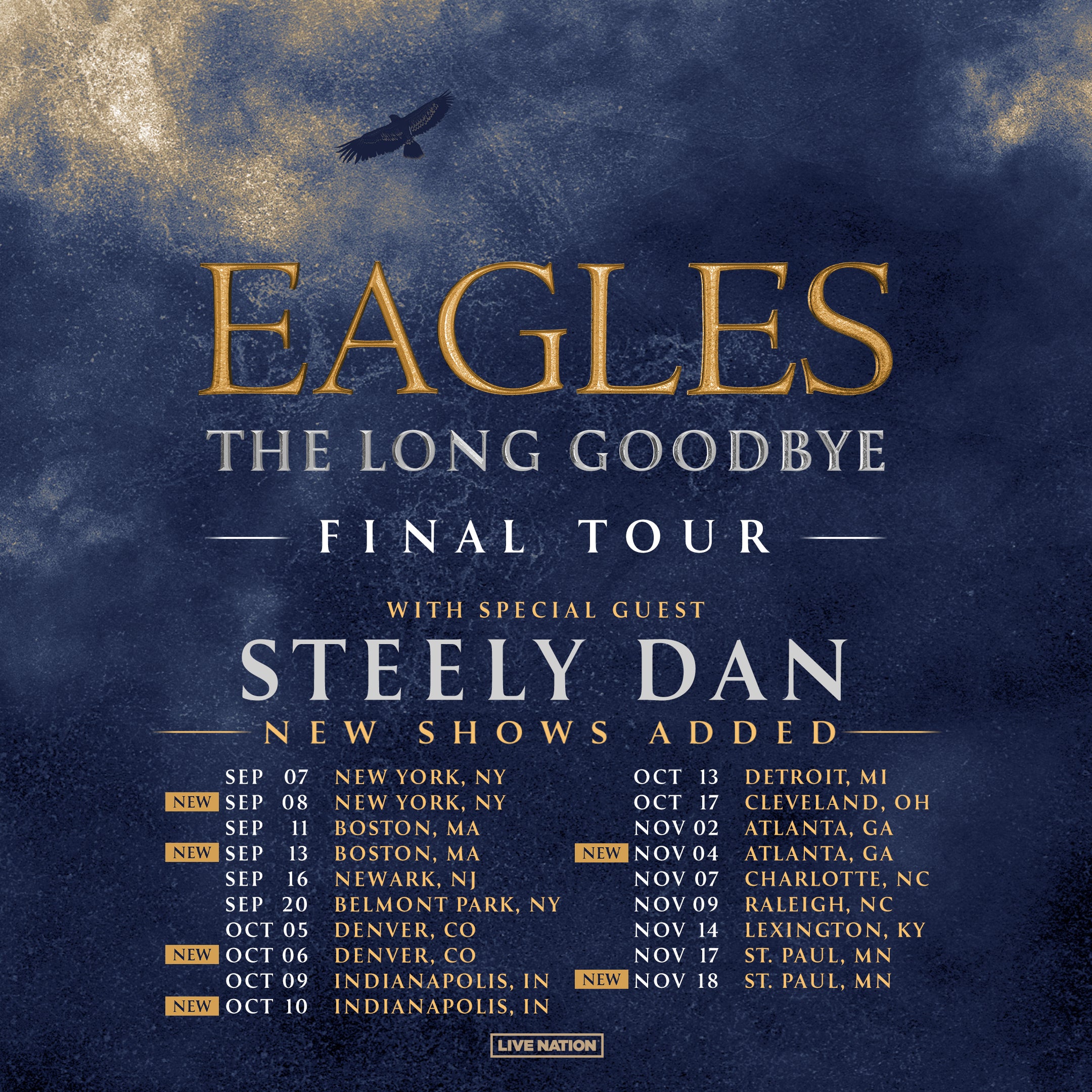 New Dates Added to "The Long Goodbye" Tour Eagles